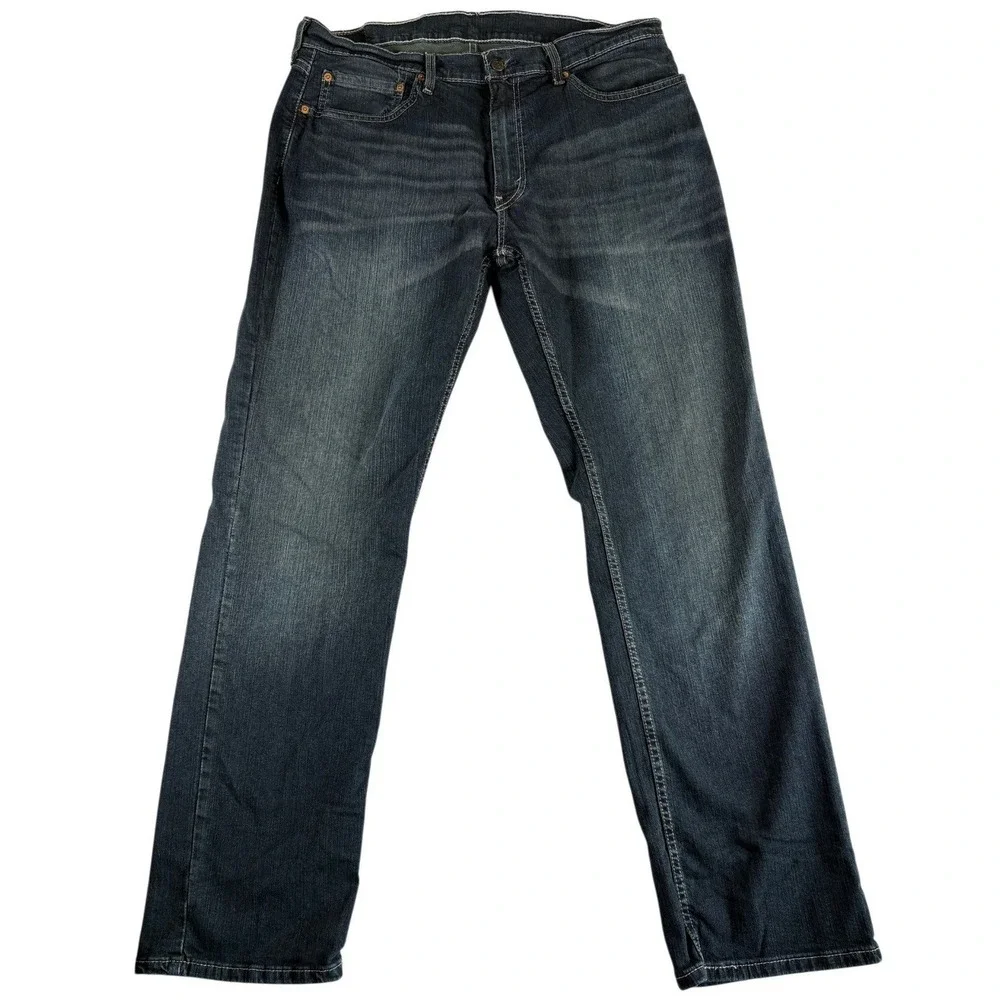 Levi's 559 Straight Jeans Mens 36x34 Blue Denim Dark Washed Rugged Relaxed Fit